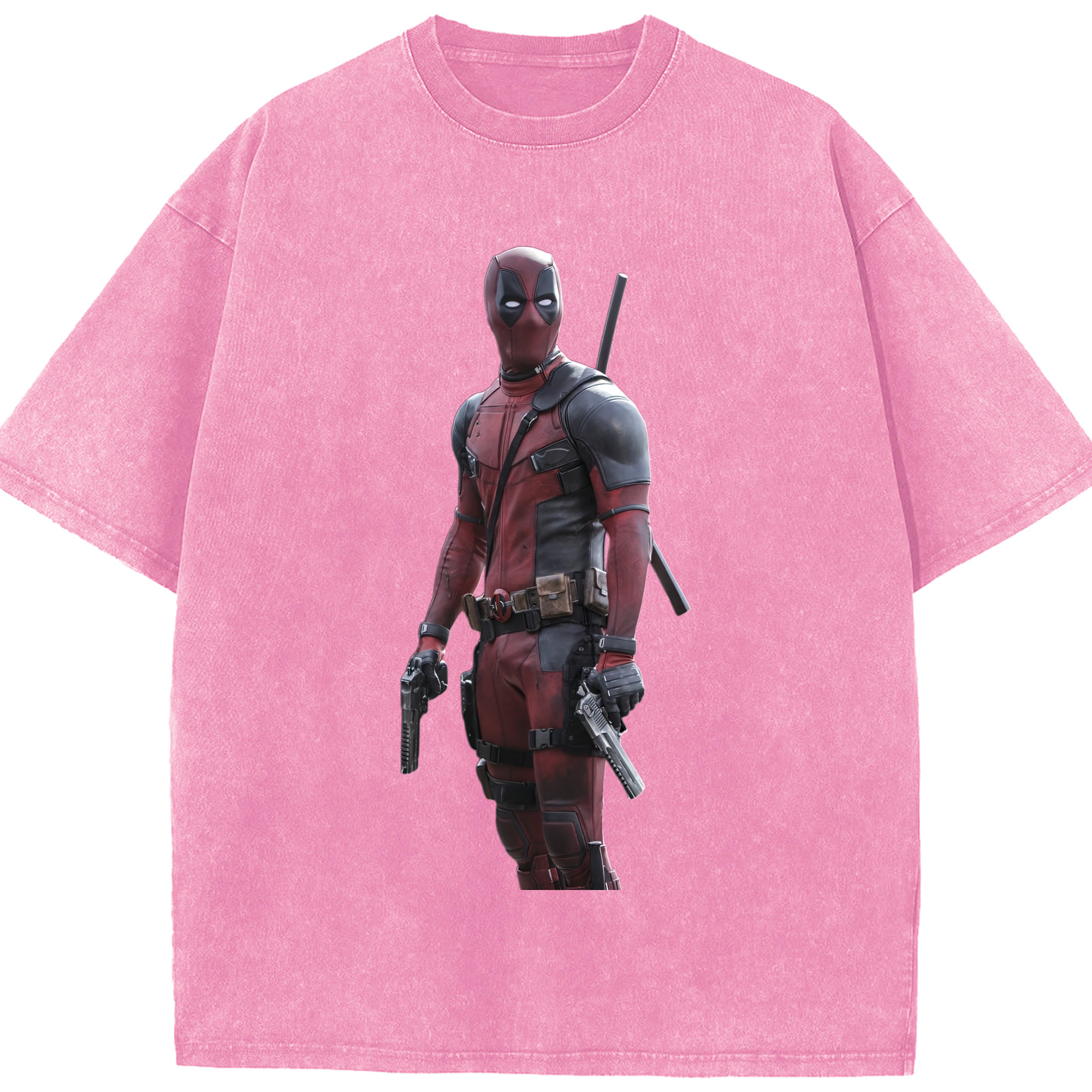 （画像用） Deadpool デッドプール 綿100% ヴィンテージ風 半袖Tシャツ（フロントプリント）